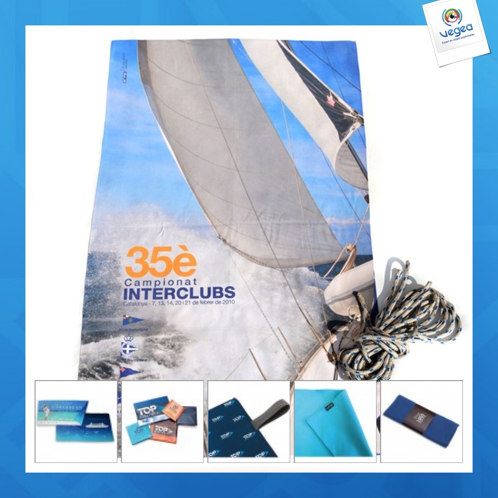 Microfiber towel 90x160cm quadri