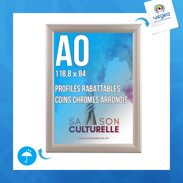 Cadre affichage promotionnel clic-clac mural a.0 (1188x840mm) étanche
