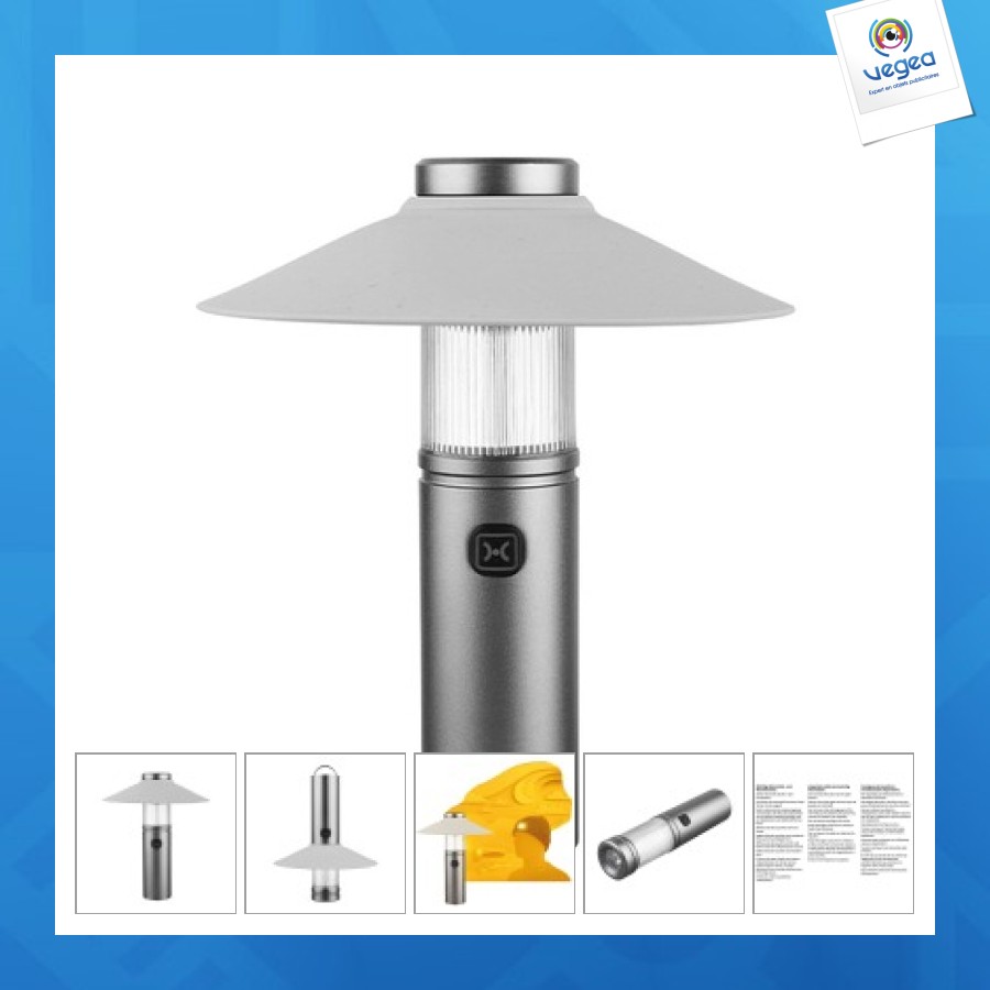 Lampe de camping avec logo