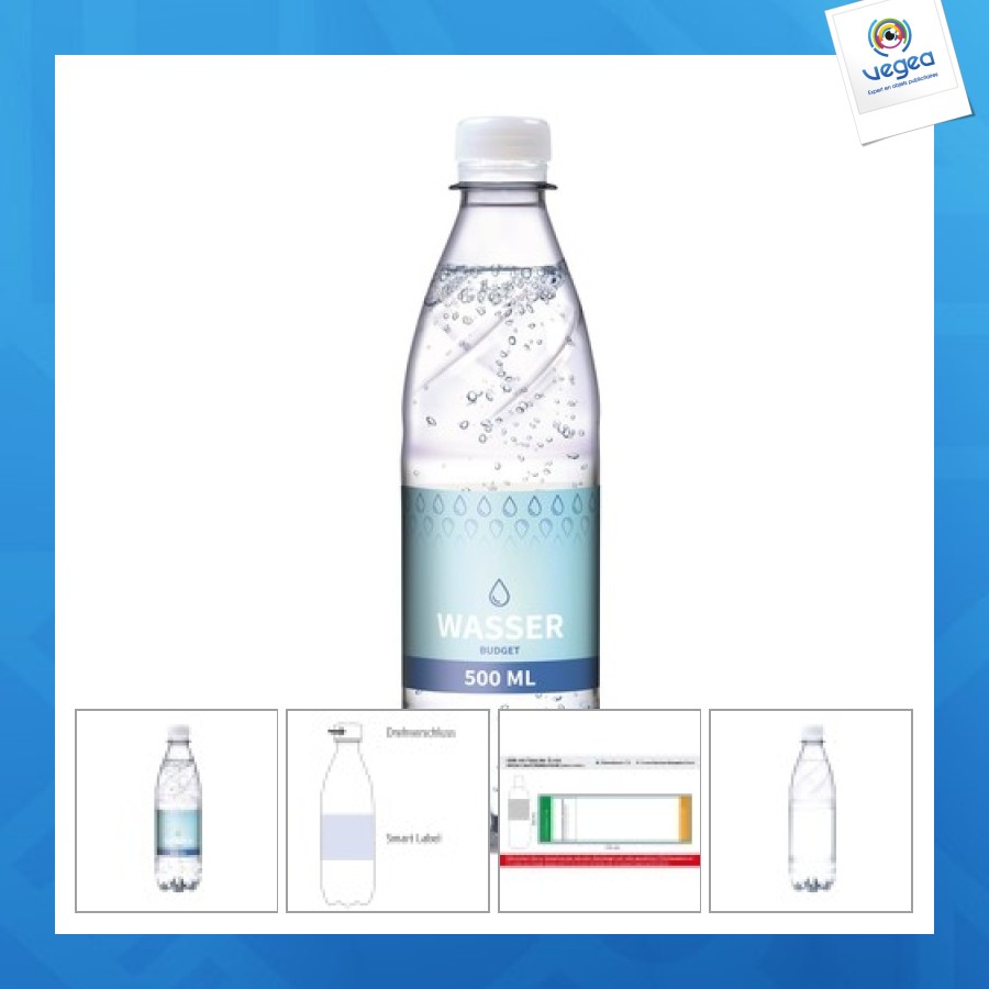 L'eau en bouteille, 500ml, gazeuse bouteille budget, eco label ger