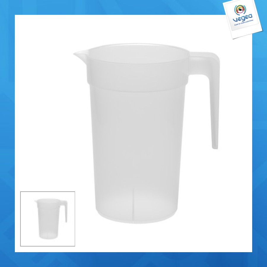 1.5l reusable pitcher in frosted pp polypropylene