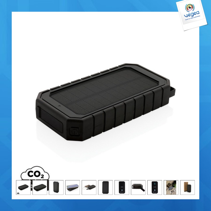 10,000mah and 10w solar powerbank in recycled plastic rcs