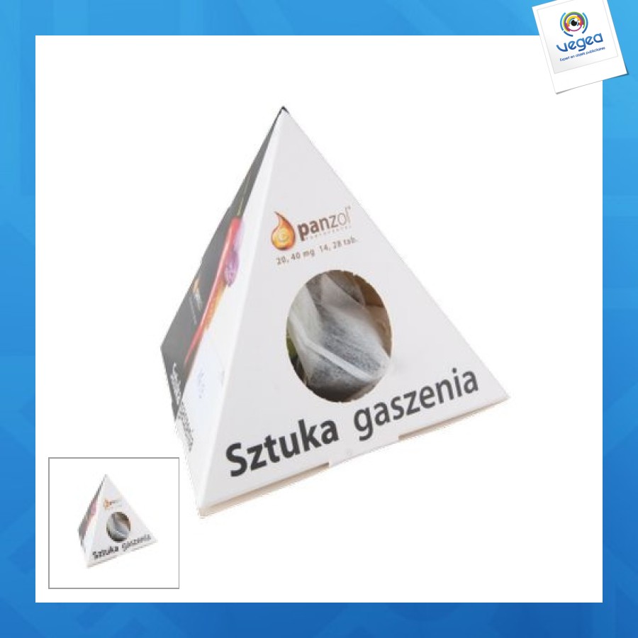 10 tea bags in a pyramid box