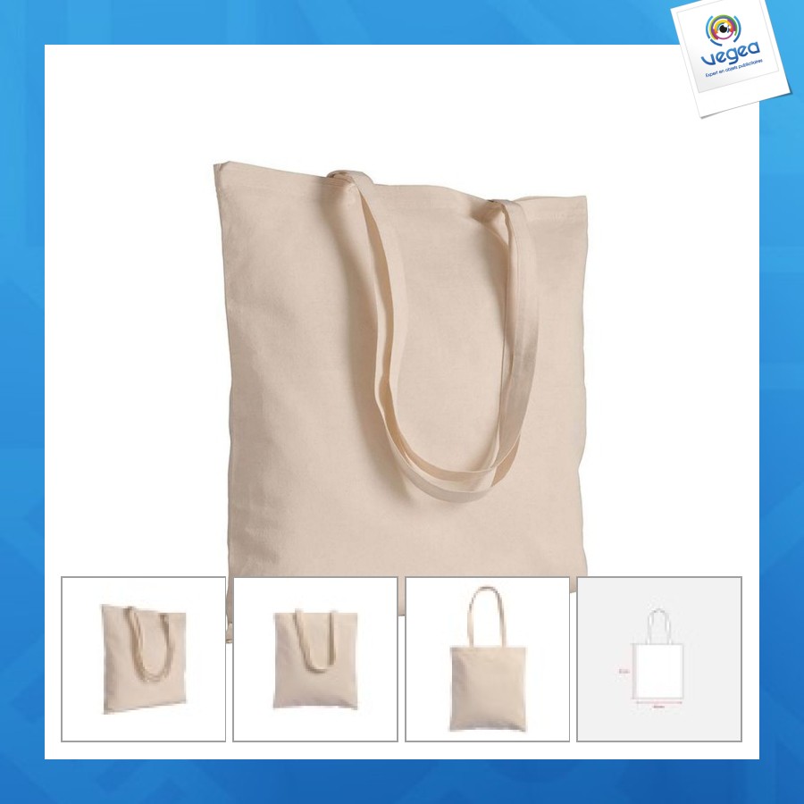 130 g/m cotton shopper, long handles
