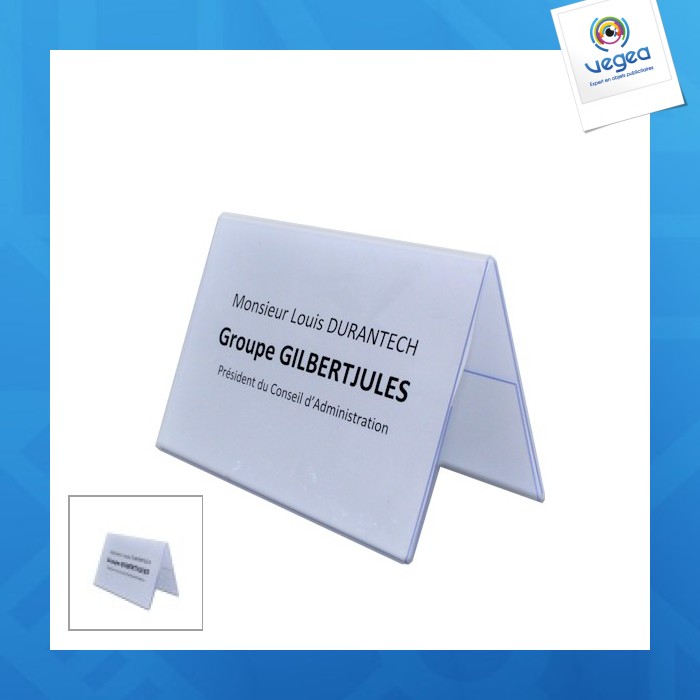 2-sided name tag easel 148 x 210 x 105mm