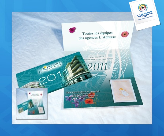 3-fold card with seeds