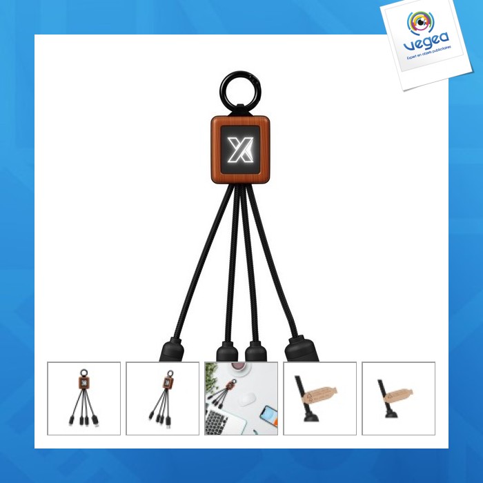 3 in 1 cable wood finish