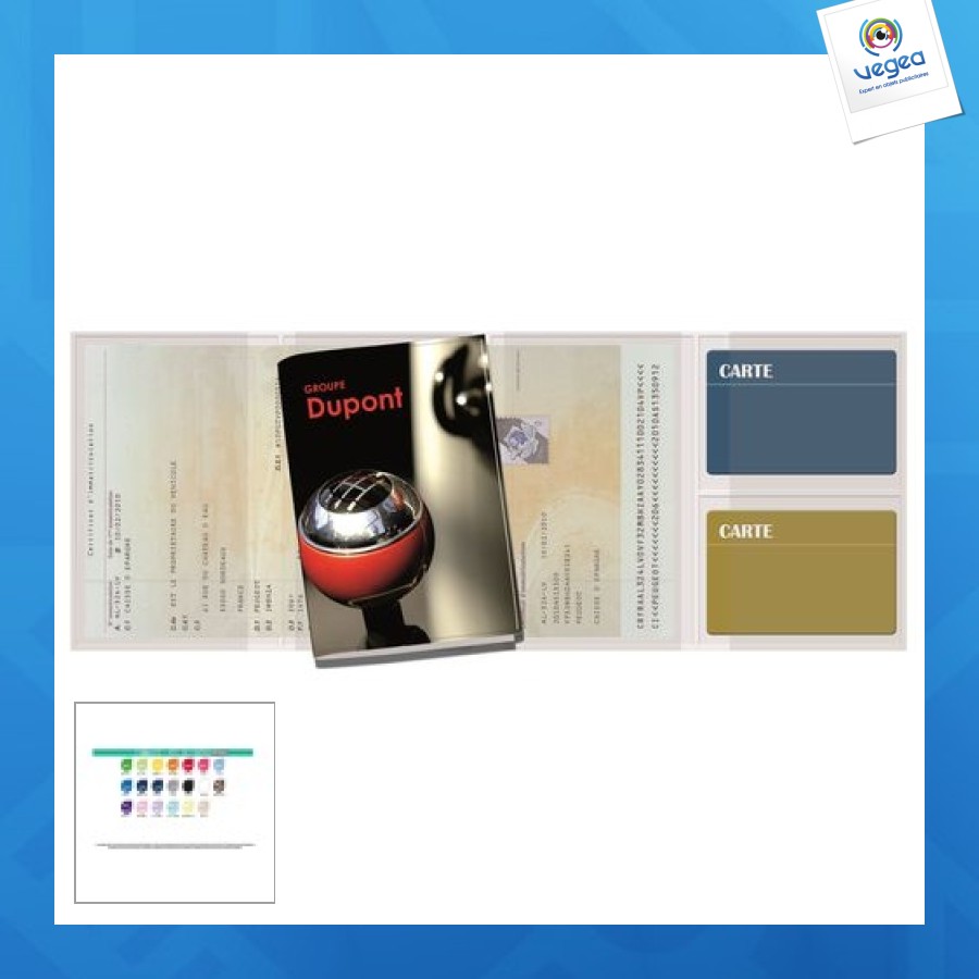 4-part vehicle registration card holder