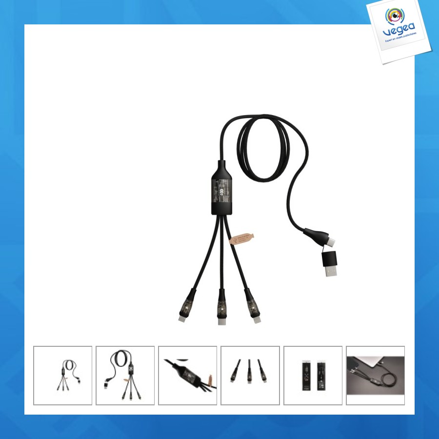 5-in-1 digital cable ultra fast charge 100w stock