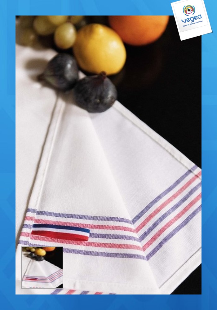 5 stripes dish towel guaranteed origin france