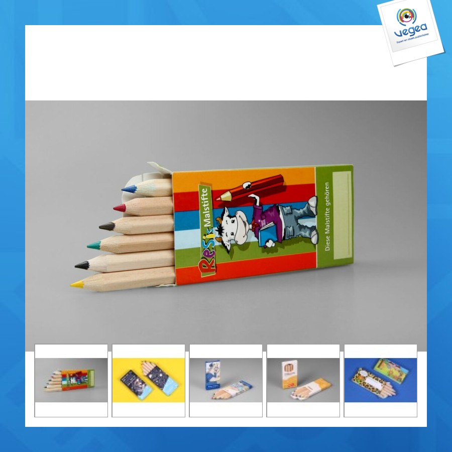 6 small durable coloured pencils
