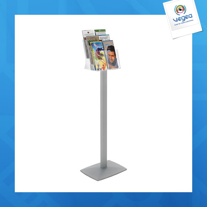 8 x 1/3.a4 brochure stands on aluminium base