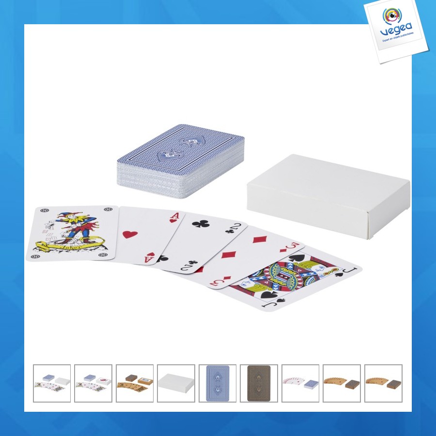 Ace playing card set in kraft paper