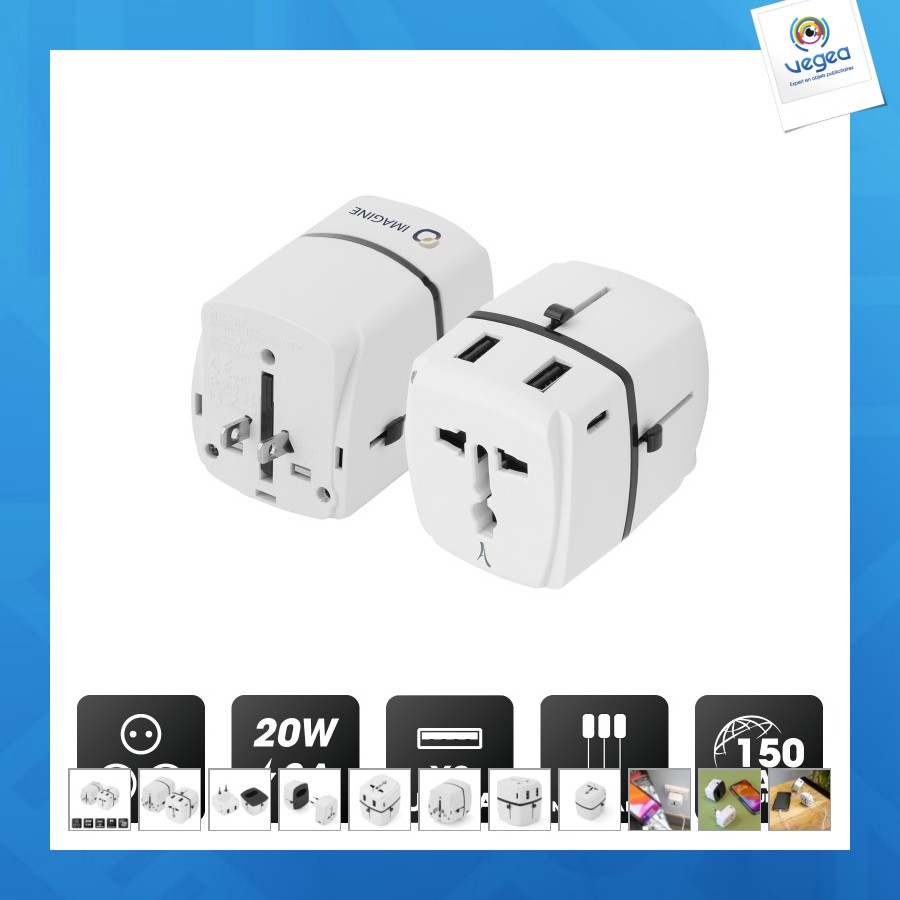 Adaptateur universel premium 20w - 3a