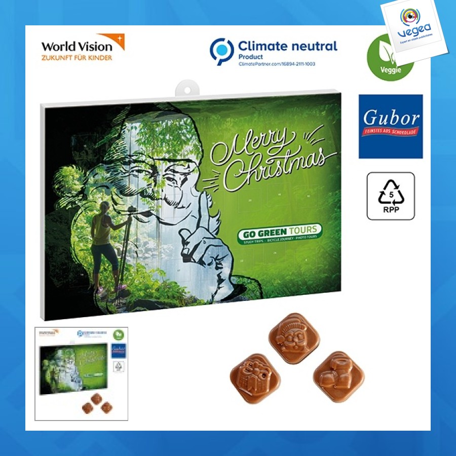 Advent calendar chocolate classic business wall calendar 35 x 25 cm