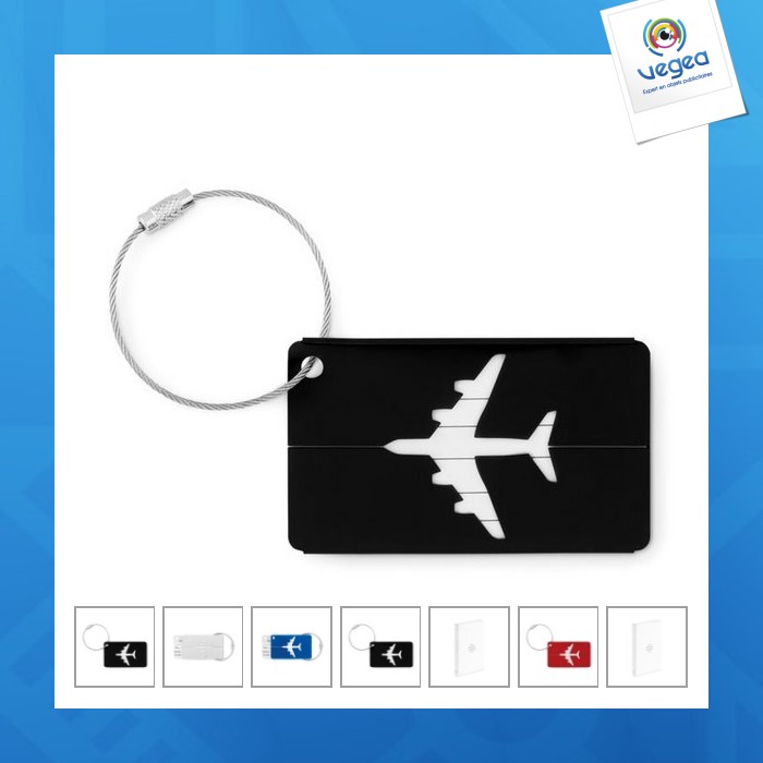 Aluminium luggage tag holder 