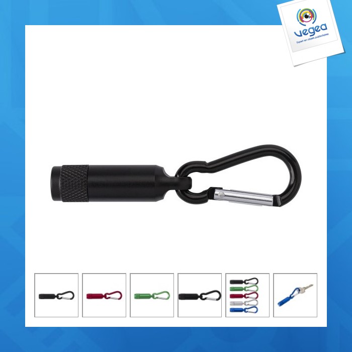 Aluminium torch with carabiner
