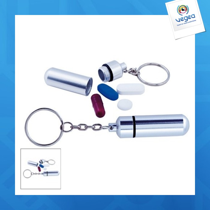 Alumpil pillbox key ring 