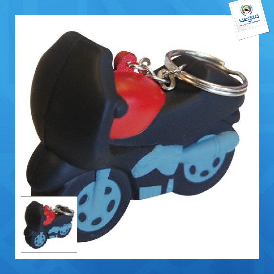 Anti-stress motorcycle keyring