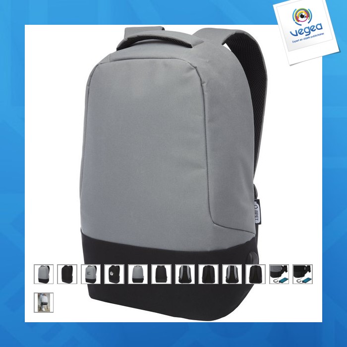 Anti-theft backpack cover in rpet