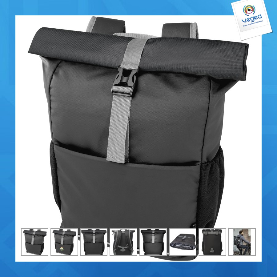 Aqua 20 l bike bag with roll top 15 recycled grs certified water resistant