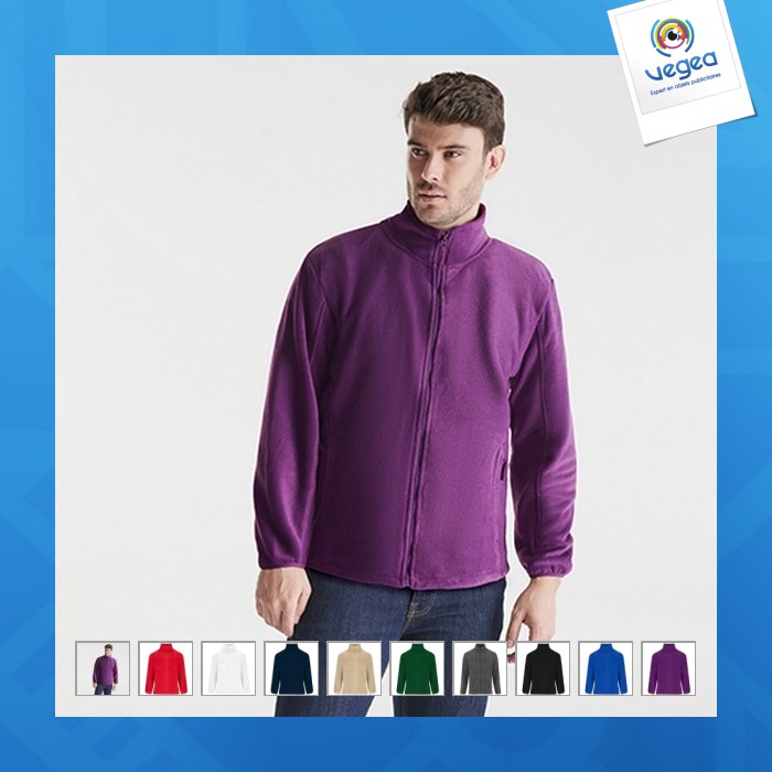 Artic - fleece jacket with lined stand-up collar and tone-on-tone reinforced lining