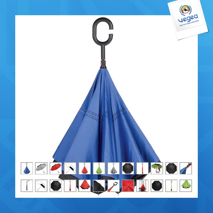 Automatic reversible umbrella 