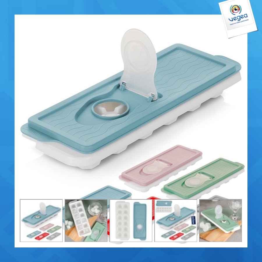 Bac à glaçons avec couvercle 2 26,5x9,5cm