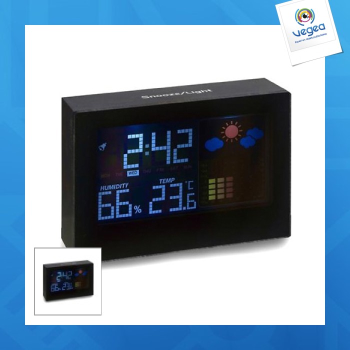 Backlit plastic weather station 