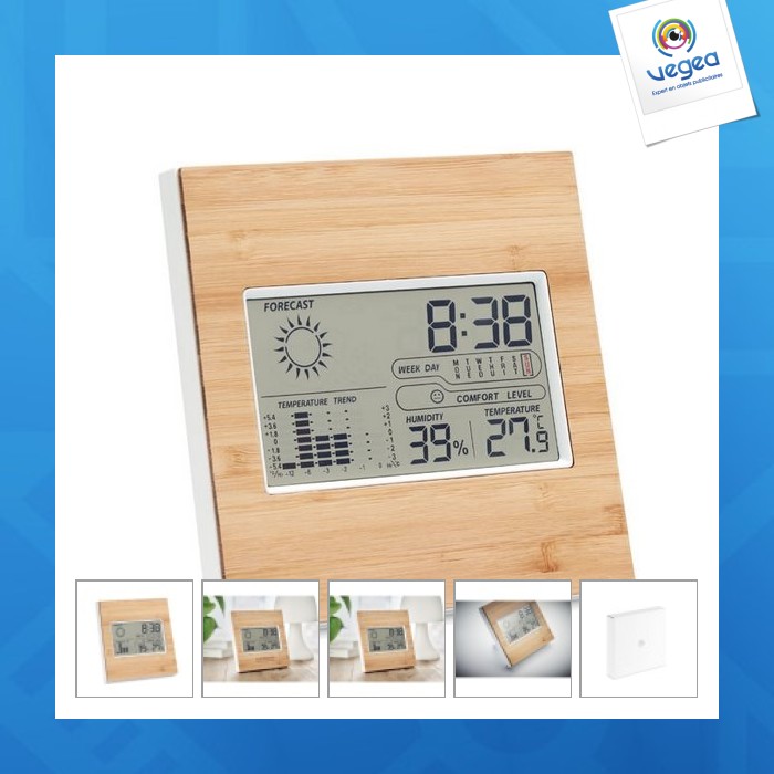 Bamboo finish weather station 