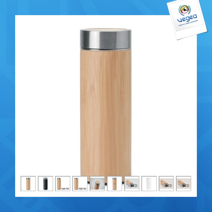 Bamboo flask / bottle with tea infuser 400 ml