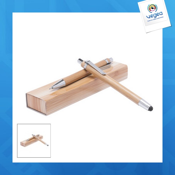 Bamboo heleon ballpoint pen and mechanical pencil set