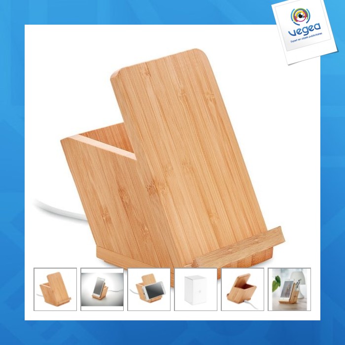 Bamboo pencil pot with magazine