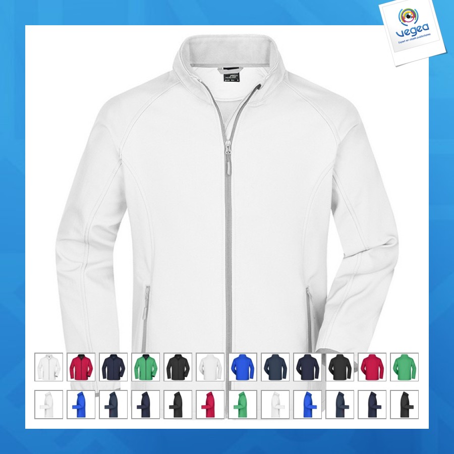 Basic softshell jacket in contrasting colours