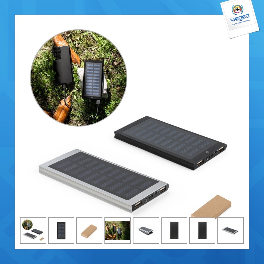 Batterie portable en 100% aluminium recyclé 8'000mah - clerk