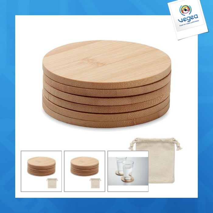 Bayin set set of 6 bamboo coasters