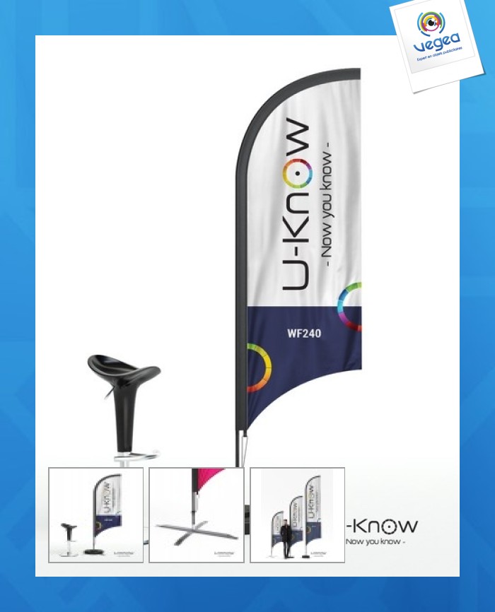 Beach flag sail 2m40