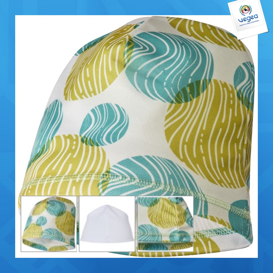 Beanie with sublimation printing and coolmax® leia technology