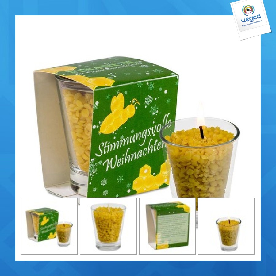 Beeswax granulate candle 