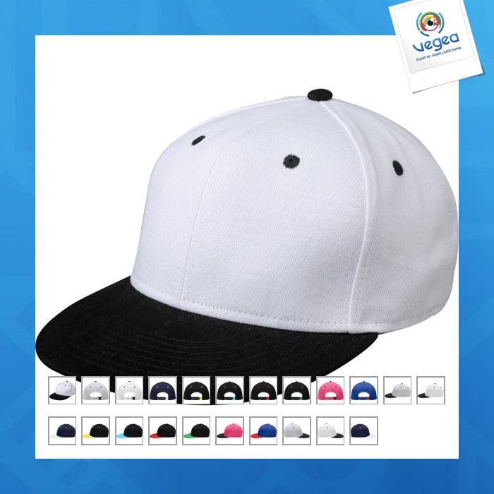 Bicolor 6-panel cap.