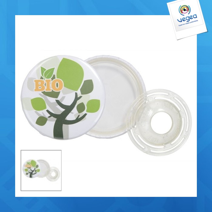 Biodegradable button badge 