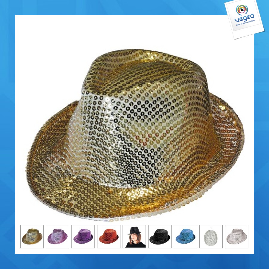 Black sequin borsalino 