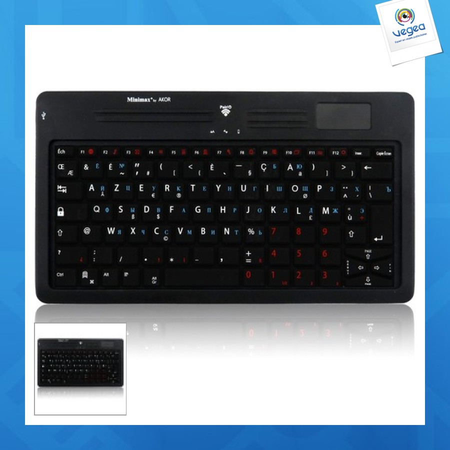 Bluetooth keyboard fr russian touchpad