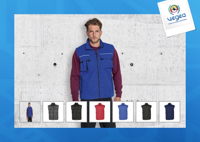 Bodywarmer workwear polycotton 240 grs sol's - zenith pro - 80500