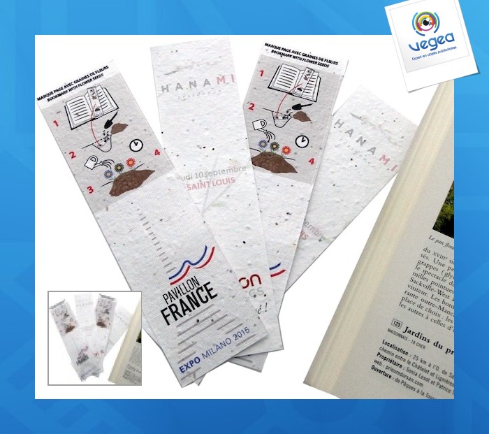 Bookmark seeds 55 x 200 mm - 200 gr both sides