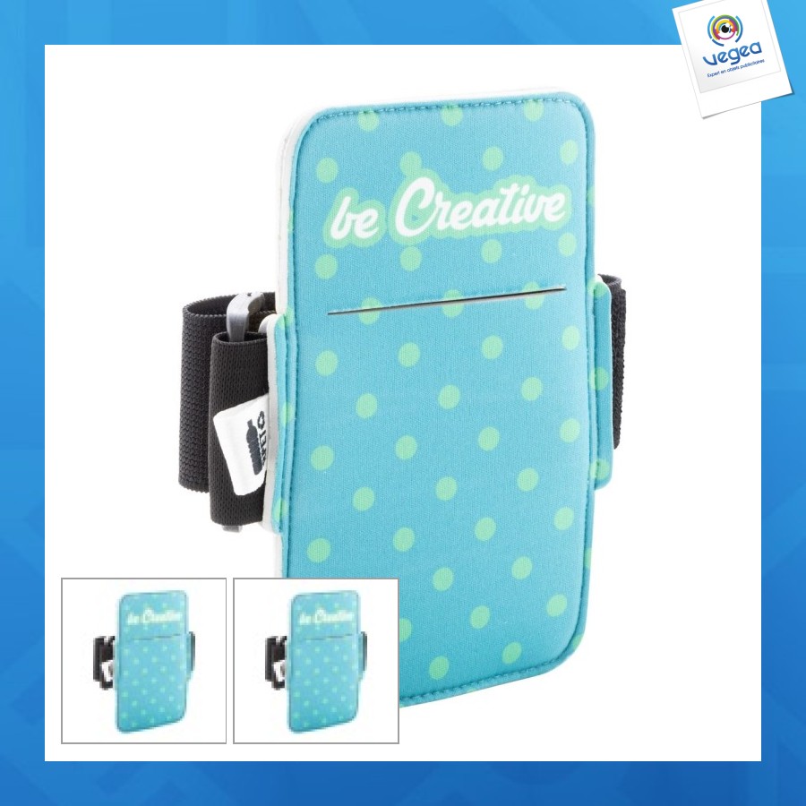 Brassard néoprène pour téléphone avec marquage all-over