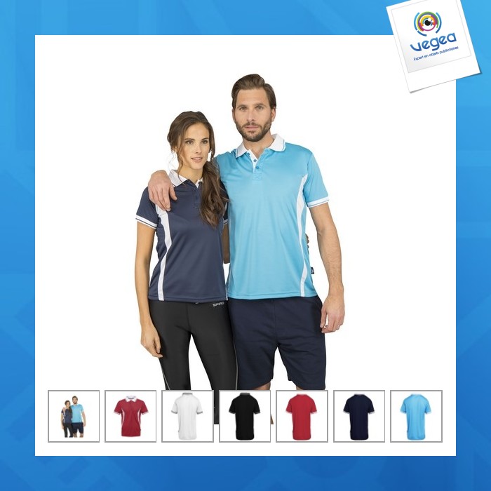 Breathable two-tone polo shirt