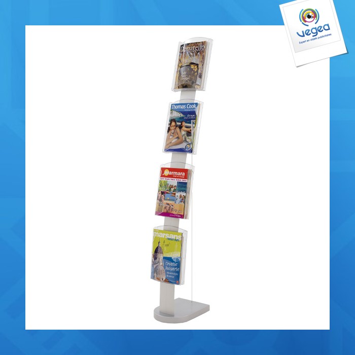 Brochure display design metallic arc alu 4 cases