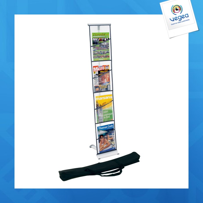 Brochure folding displays 4 cases + bag n.m.