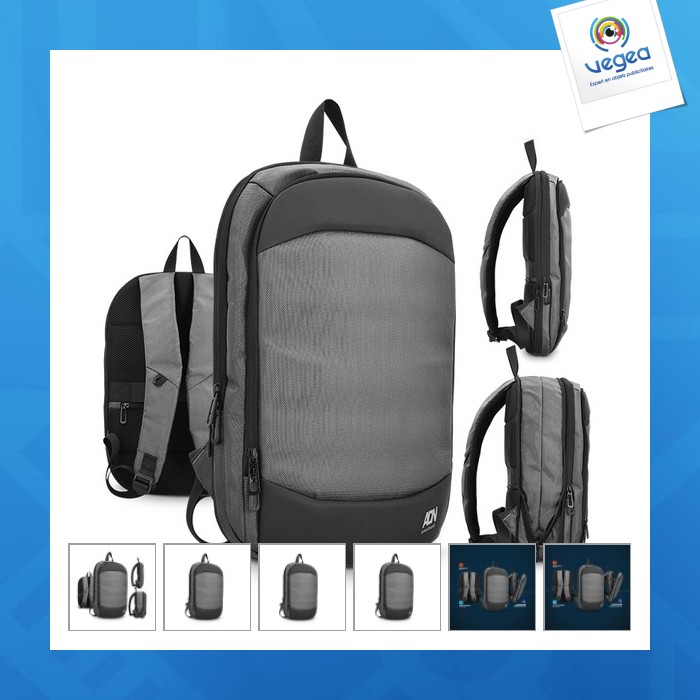 Business backpack, adjustable thickness